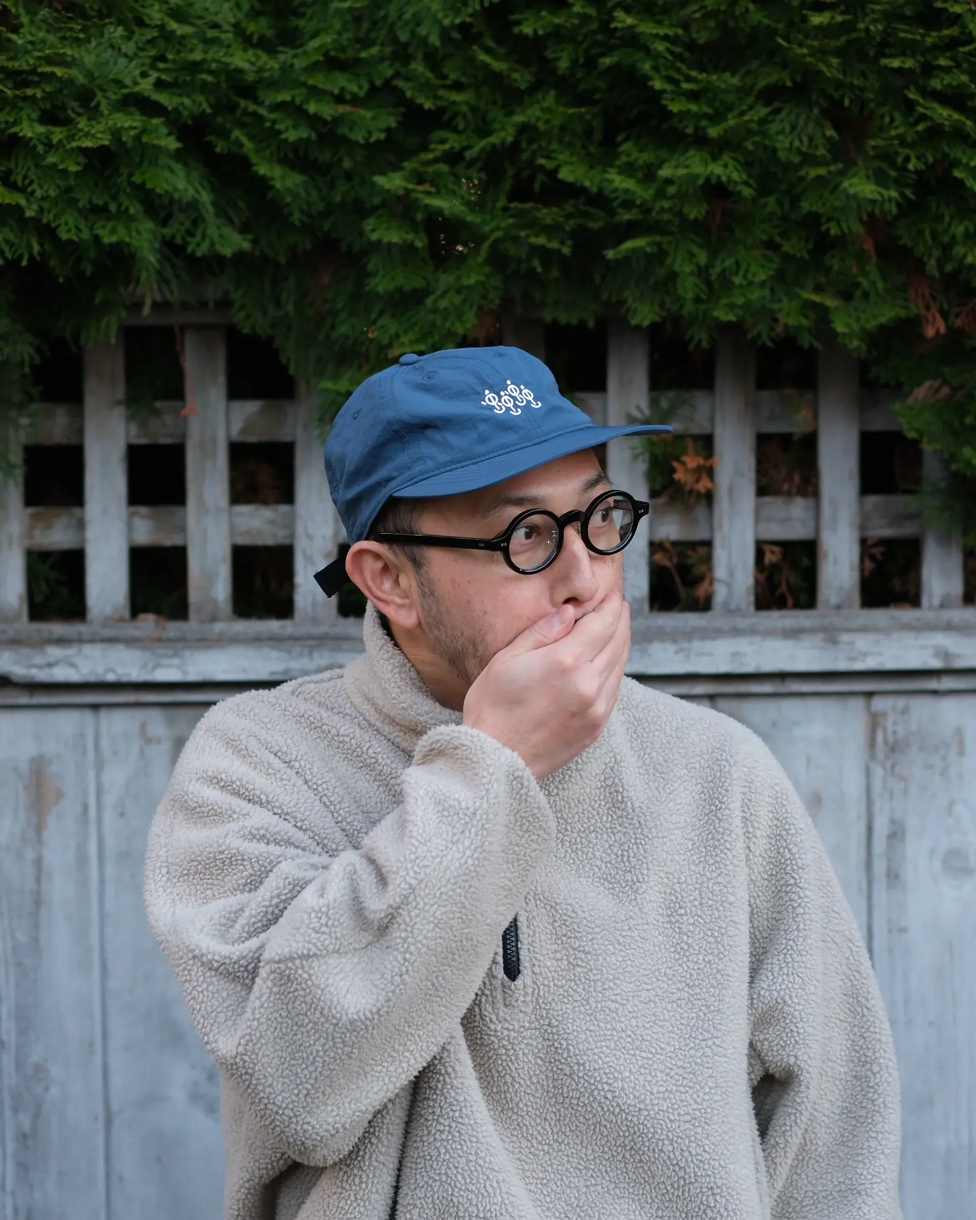 OIDÉ Crinkle Nylon Cap Blue