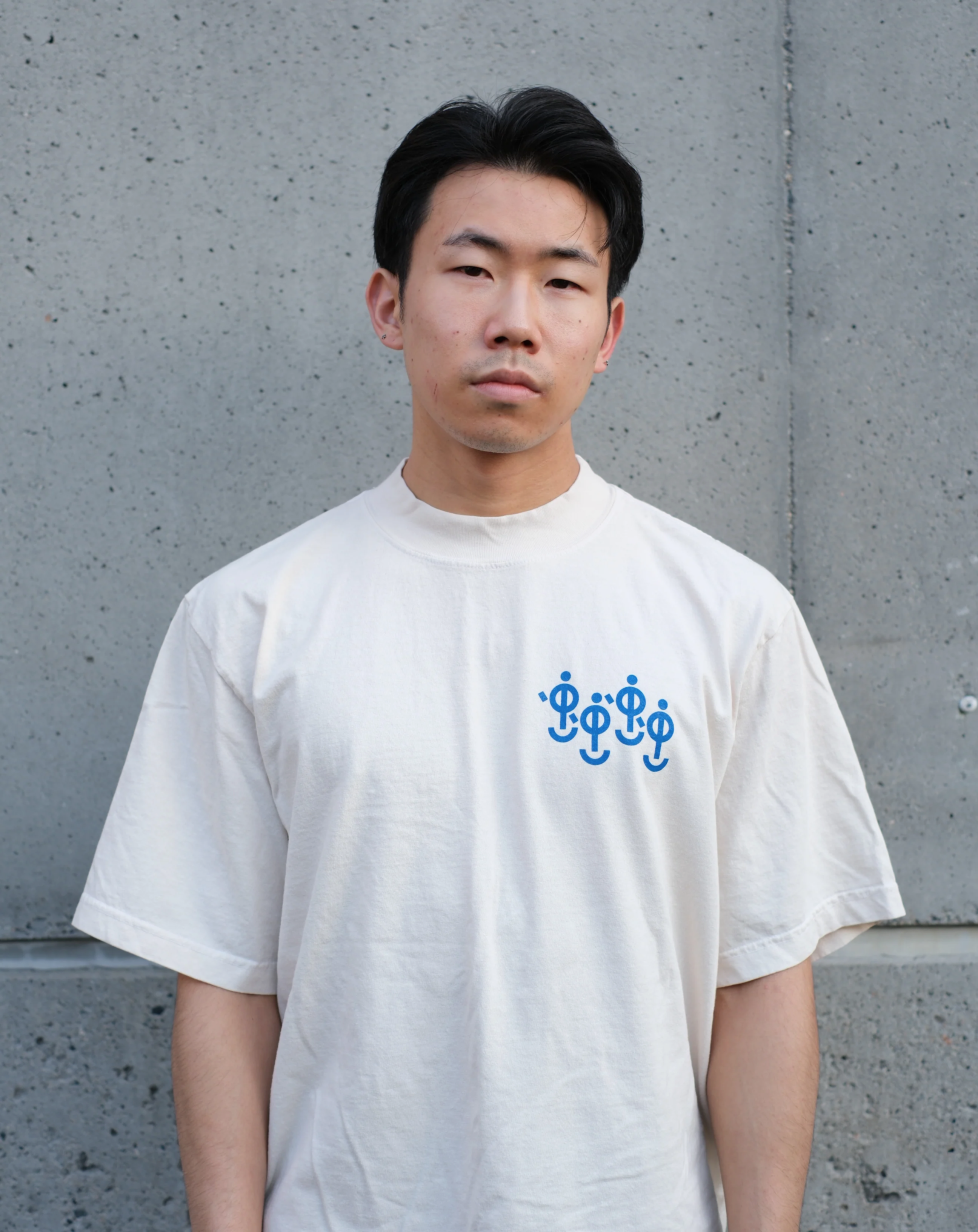 Mock Neck T - Cream